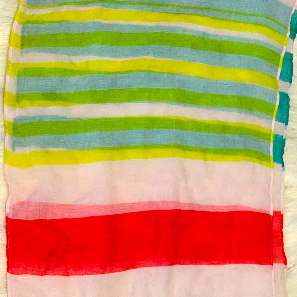 Striped bright circle scarf